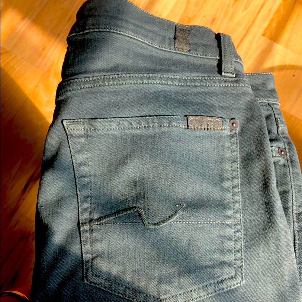 7 For All Mankind Olive Jeans Sz 32 x 34